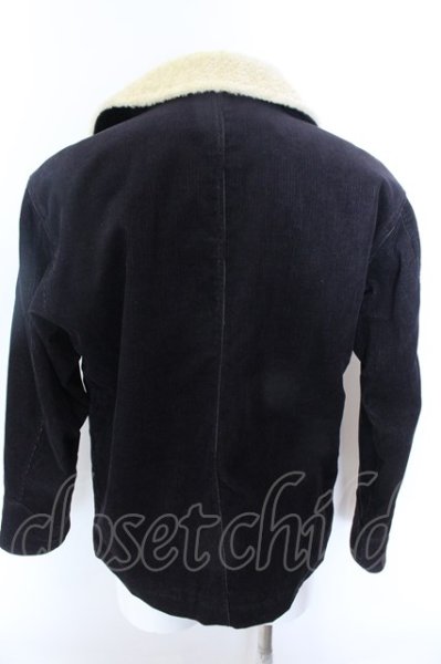 画像4: MR.OLIVE / T-C CORDUROY × BOA -DOT BOTTON SHORT RANCH コート  ブラックｘベージュ O-25-02-12-018-MR-ja-YM-ZT-M107 (4)