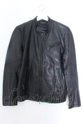 GOSTAR DE FUGA / HardIt ラムレザーシングルライダース 46 ブラック O-25-02-12-019-GO-ja-YM-ZT-ML021