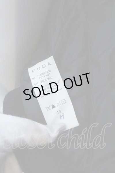 画像8: FUGA / Requiem レザー切り替えツイードウールスタジアムジャケット 44 ブラックｘミックス O-25-02-12-020-FU-ja-YM-ZT-ML021 (8)