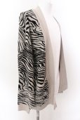 画像3: GLIMCLAP / Asymmetry pattern collar-less sweater カーディガン L ベージュ O-25-02-12-022-CL-to-YM-ZT020 (3)