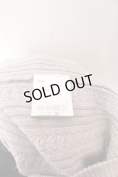 画像5: GLIMCLAP / Asymmetry pattern collar-less sweater カーディガン L ベージュ O-25-02-12-022-CL-to-YM-ZT020 (5)