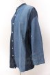画像3: GLIMCLAP / Patchwork design & gimmick processing denim シャツ S インディゴ O-25-02-12-023-CL-sh-YM-ZT177 (3)
