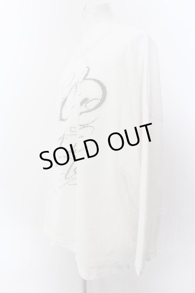 画像2: GLIMCLAP / Mesh layyard big カットソー S ホワイト O-25-02-12-024-CL-to-YM-ZT177 (2)