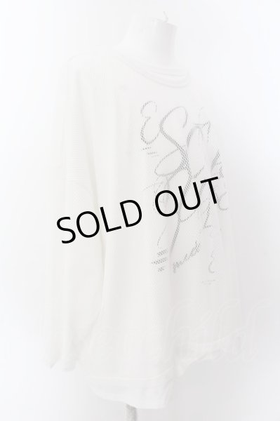 画像3: GLIMCLAP / Mesh layyard big カットソー S ホワイト O-25-02-12-024-CL-to-YM-ZT177 (3)