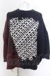画像1: GLIMCLAP / Back side brushed sweat material bias cutting design プルオーバー L ワインｘネイビー O-25-02-12-027-CL-to-YM-ZT177 (1)