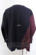 画像5: GLIMCLAP / Back side brushed sweat material bias cutting design プルオーバー L ワインｘネイビー O-25-02-12-027-CL-to-YM-ZT177 (5)
