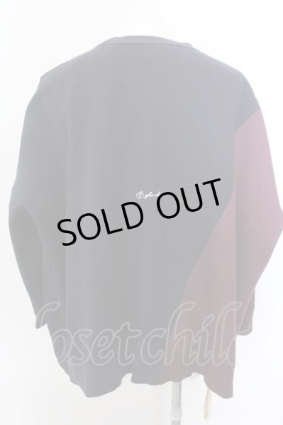 画像5: GLIMCLAP / Back side brushed sweat material bias cutting design プルオーバー L ワインｘネイビー O-25-02-12-027-CL-to-YM-ZT177 (5)