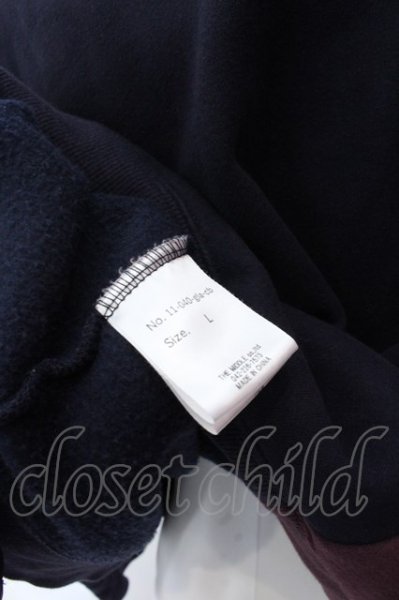 画像6: GLIMCLAP / Back side brushed sweat material bias cutting design プルオーバー L ワインｘネイビー O-25-02-12-027-CL-to-YM-ZT177 (6)