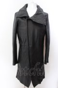 NO ID. BLACK / ラムハーフベジタブルハイカラーチェスターコート 2 ブラック O-25-02-12-030-NO-ou-YM-ZT-ML021