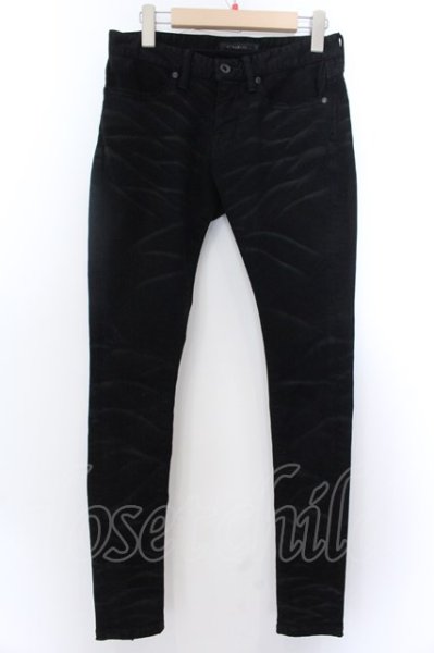 画像1: CIVARIZE / 加工ストレッチデニムスキニーパンツ 42 ブラック O-25-02-12-035-CI-pa-YM-ZT243 (1)