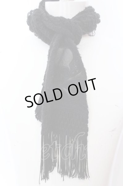 画像1: Roen / デストロイナローマフラー  ブラック O-25-02-12-036-Ro-za-YM-OS (1)