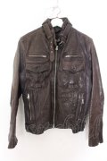 TORNADO MART / ライナー付きゴートシングルライダースジャケット M ブラウン O-25-02-12-012-TO-ou-YM-ZT-ML022