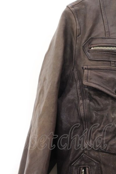 画像2: TORNADO MART / ライナー付きゴートシングルライダースジャケット M ブラウン O-25-02-12-012-TO-ou-YM-ZT-ML022 (2)