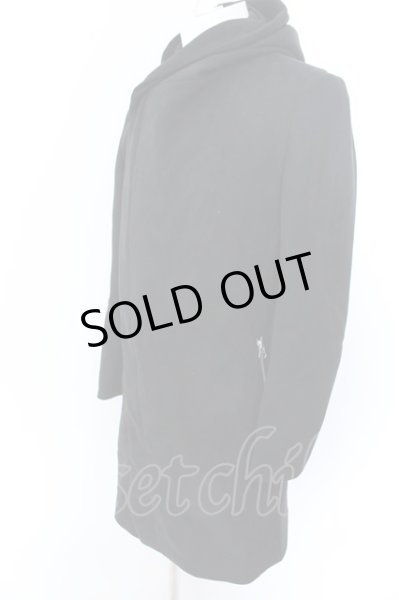 画像2: GOSTAR DE FUGA / ストレッチスウェードラップコート 44 ブラック O-25-02-12-017-GO-ou-YM-OS (2)