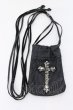 画像1: IFSIXWASNINE / POUCH CROSS ポーチ（14x10）  ブラック O-25-02-13-027-IF-ba-YM-OS (1)