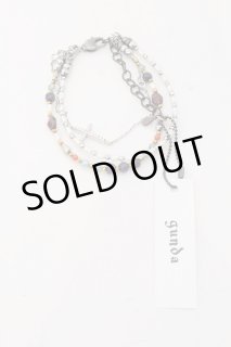 gunda / PIN BRACELET ブレスレット シルバーxレッド O-25-01-09-068