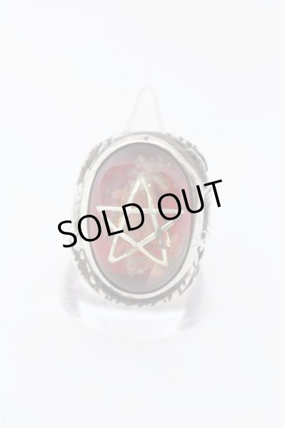 画像2: ALEX STREETER / エンジェルハートリング クラックレッド 18号相当(裏抜きの為) レッドxシルバー O-25-02-13-031-AL-rg-YM-OS (2)