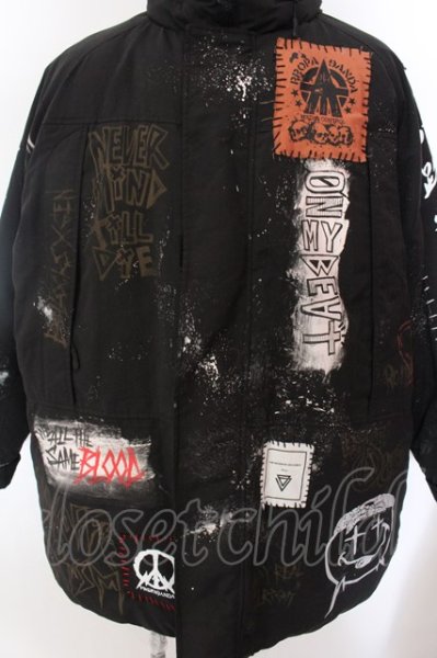 画像2: PROPA9ANDA / MOONAGE DEVILMENTコラボ KUSTOMIZE MONSTER パーカー  ブラックｘブラック O-25-02-13-001-PR-ou-YM-M122 (2)