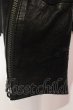 画像4: 14th Addiction / Cross Zip Leather ジャケット 1 ブラック（ムラ染色） O-25-02-13-006-14-ou-YM-ZT-ML003 (4)