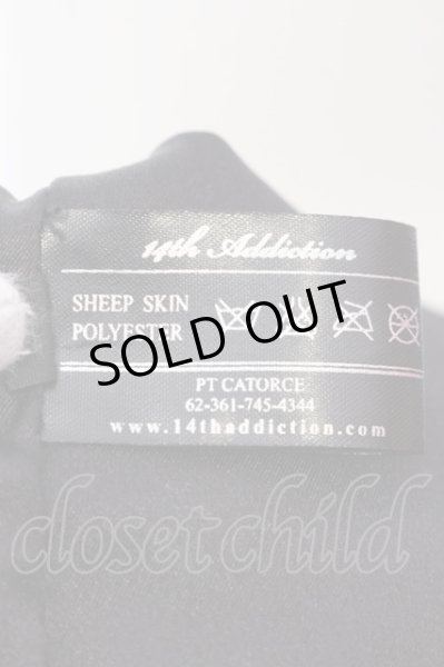 画像6: 14th Addiction / Cross Zip Leather ジャケット 1 ブラック（ムラ染色） O-25-02-13-006-14-ou-YM-ZT-ML003 (6)