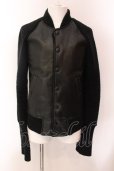 画像1: LGB / LETTERMAN/JK/M【メンズ1】カウレザーブルゾン 1 ブラック O-25-02-13-008-LG-ou-YM-ZT-ML034 (1)
