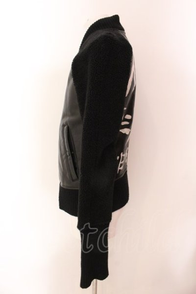画像2: LGB / LETTERMAN/JK/M【メンズ1】カウレザーブルゾン 1 ブラック O-25-02-13-008-LG-ou-YM-ZT-ML034