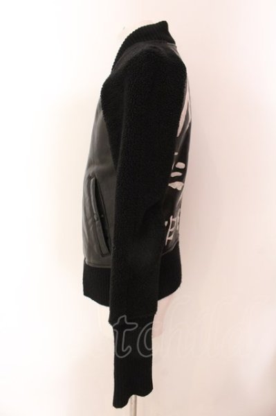 画像2: LGB / LETTERMAN/JK/M【メンズ1】カウレザーブルゾン 1 ブラック O-25-02-13-008-LG-ou-YM-ZT-ML034 (2)