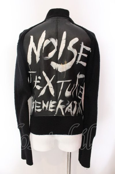 画像4: LGB / LETTERMAN/JK/M【メンズ1】カウレザーブルゾン 1 ブラック O-25-02-13-008-LG-ou-YM-ZT-ML034 (4)