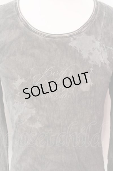 画像2: TORNADO MART / ムラ染めボタニカルカットソー  グレー O-25-02-15-033-TO-to-YM-OS (2)