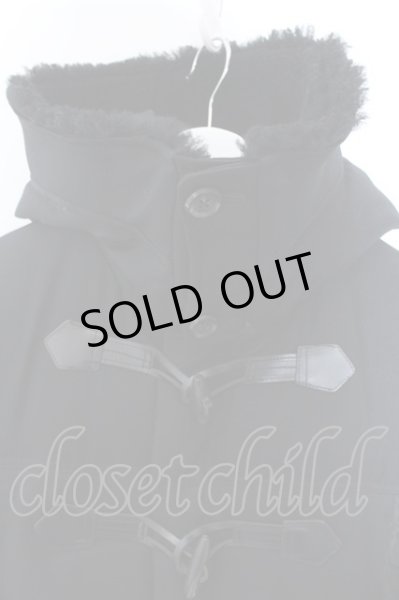 画像2: 5351pour les Hommes / BKサージ×ムートンダッフルコートダウン 1 ブラック O-25-02-15-003-53-ou-YM-ZT-M010 (2)