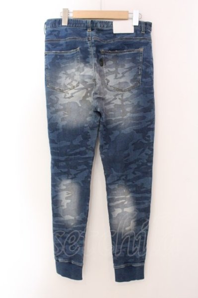 画像2: AKM / ユーズドカモフラジョガーパンツ M インディゴ O-25-02-15-046-AK-pa-YM-ZT037 (2)