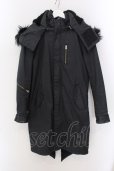 画像1: CIVARIZE / Arsenalファー付きコーティングモッズコート 44 ブラック O-25-02-15-005-CI-ou-YM-M010 (1)