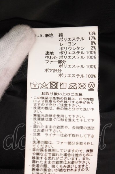 画像5: CIVARIZE / Arsenalファー付きコーティングモッズコート 44 ブラック O-25-02-15-005-CI-ou-YM-ZT-M010 (5)