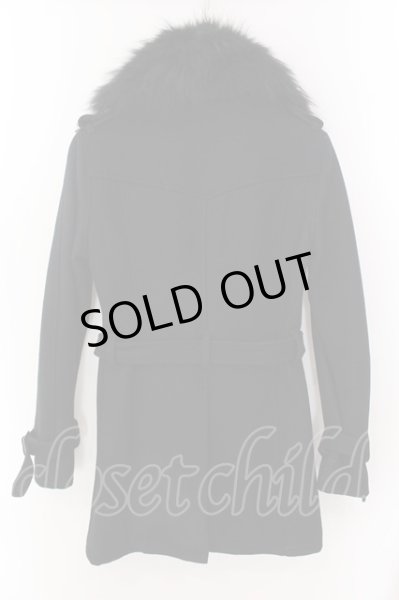 画像3: MURDER LICENSE / ラクーンファー付きナポレオン2WAYトレンチコート 44 ブラック O-25-02-15-006-MU-ou-YM-M119 (3)