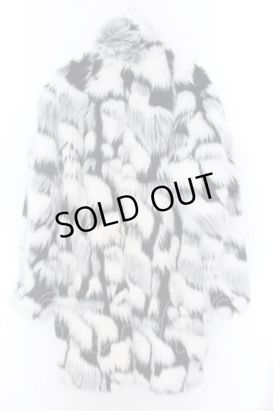 画像2: CIVARIZE / Insane ロングファーコート 46 ブラックｘホワイト O-25-02-15-007-CI-ou-YM-OS (2)