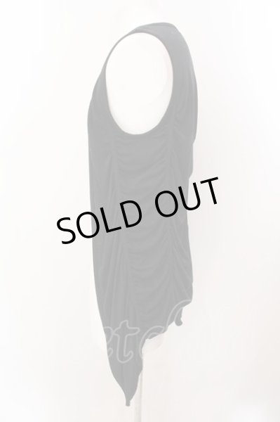 画像3: CavariA / ノースリーブドレープカーディガン 44 ブラック O-25-02-15-014-Ca-to-YM-OS (3)