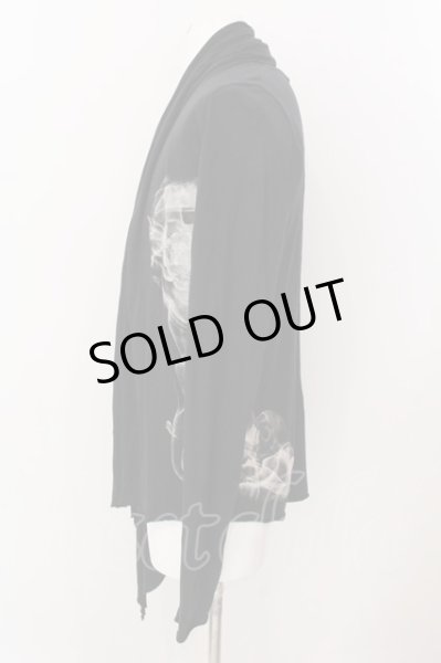 画像2: FUGA / スモークプリントロングカーディガン 44 ブラック O-25-02-15-015-FU-to-YM-OS (2)