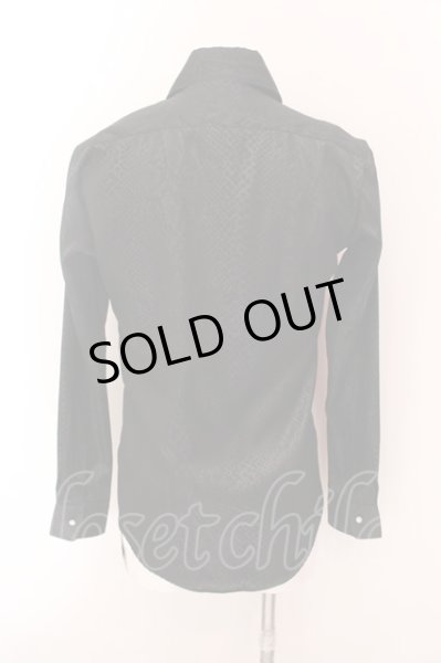 画像2: MURDER LICENSE / パイソン総柄ドレスシャツ 44 ブラック O-25-02-15-024-MU-sh-YM-OS (2)