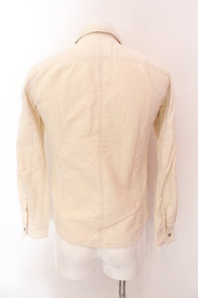 画像2: TORNADO MART / 起毛チェッカーJQレオパードシャツ M アイボリー O-25-02-15-026-TO-sh-YM-ZT156 (2)