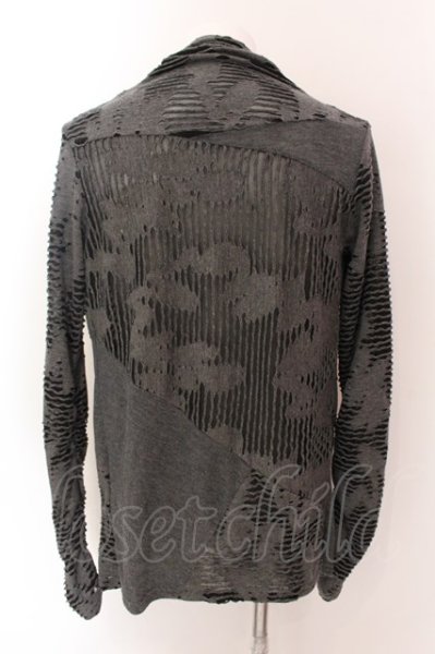 画像2: TORNADO MART / シースルーオパールカーディガン  ブラックｘグレー O-25-02-15-029-TO-to-YM-ZT156 (2)