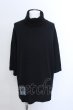 画像1: glamb / Half Sleeves Turtle Neckニット L ブラック O-25-02-20-033-gl-to-YM-ZT064 (1)