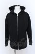 画像1: NO ID. / ダブルフェイスBIG-ZIP パーカー ONE ブラック O-25-02-20-034-NO-to-YM-ZT064 (1)