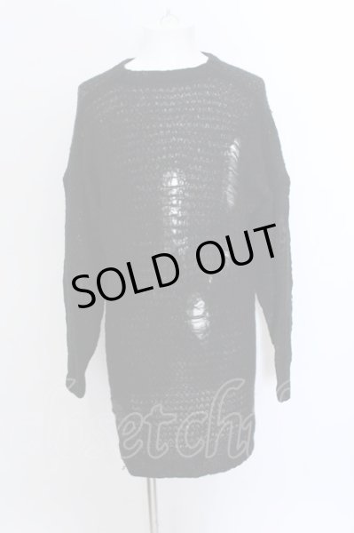 画像1: NO ID. BLACK / リバーシブルラーベンニットラダリングプルオーバー ONE ブラックｘグレー O-25-02-20-035-NO-to-YM-ZT064 (1)