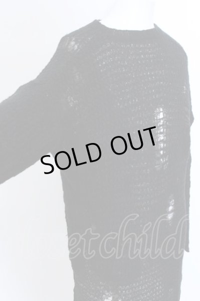 画像2: NO ID. BLACK / リバーシブルラーベンニットラダリングプルオーバー ONE ブラックｘグレー O-25-02-20-035-NO-to-YM-ZT064 (2)