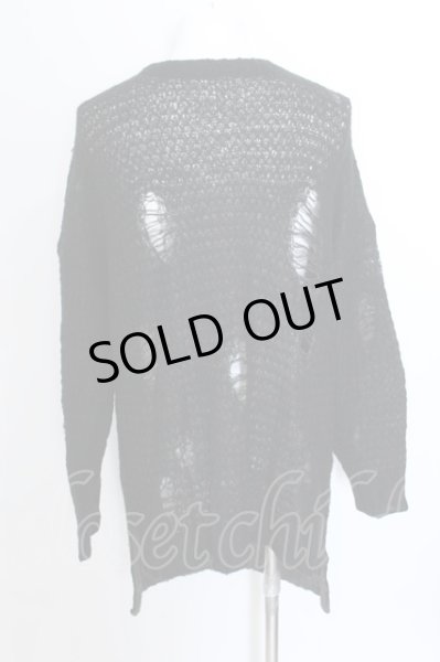 画像3: NO ID. BLACK / リバーシブルラーベンニットラダリングプルオーバー ONE ブラックｘグレー O-25-02-20-035-NO-to-YM-ZT064 (3)