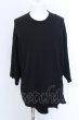 画像1: Moonage Devilment / コットンモダールカットオフH/Sラウンドオーバーカットソー 46 ブラック O-25-02-20-039-Mo-ts-YM-ZT063 (1)