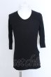 画像1: Moonage Devilment / オーガニックコットン六部袖カットソー 44 ブラック O-25-02-20-040-Mo-ts-YM-ZT063 (1)