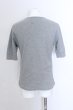 画像2: CAMBIO / Span Fraise Stitch Vネック Tシャツ M グレー O-25-02-20-041-CA-ts-YM-ZT063 (2)
