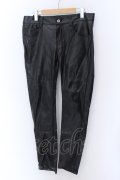 NO ID. BLACK / シンセティックレザーウォームスキニーパンツ 3 ブラック O-25-02-20-047-NO-pa-YM-ZT-ML030