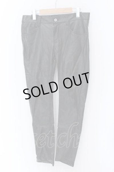 画像1: NO ID. BLACK / シンセティックレザーウォームスキニーパンツ 3 ブラック O-25-02-20-047-NO-pa-YM-ZT-ML030 (1)